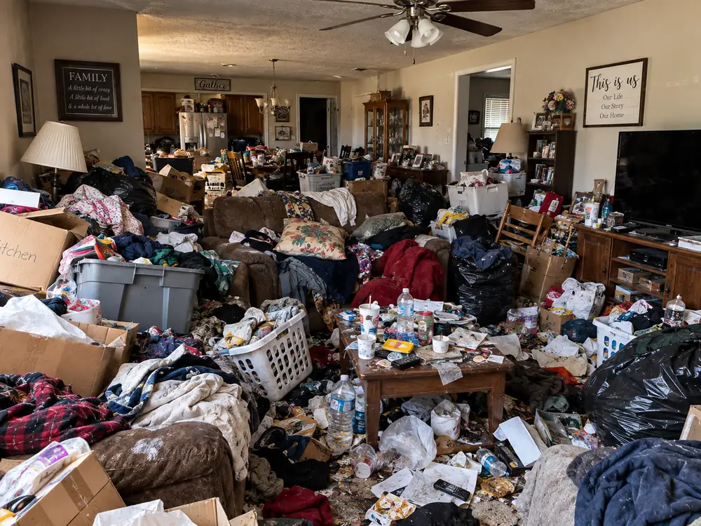 Home cleanout before removal